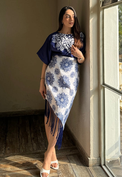 Trendsetter Blue Skirt Set